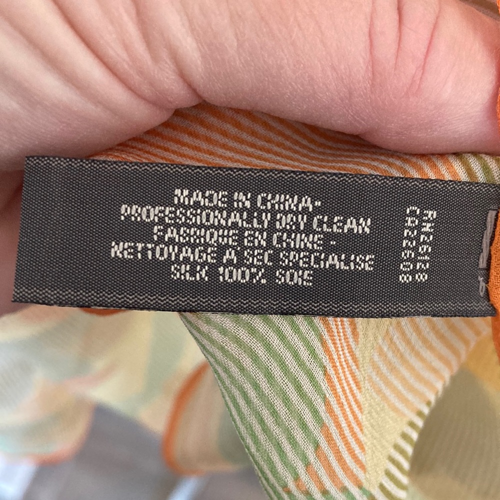 Echo falling leaf print rectangular silk scarf - image 3